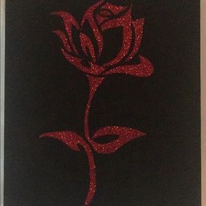 Red rose canvas